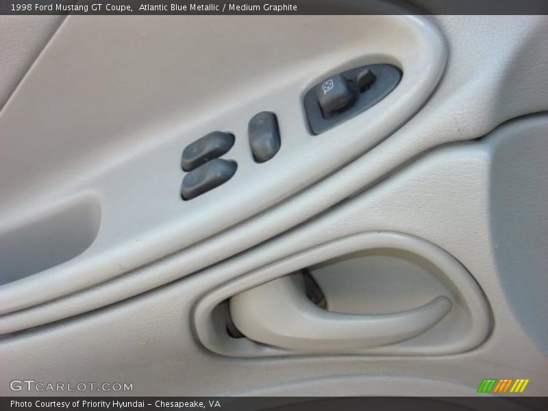 Atlantic Blue Metallic / Medium Graphite 1998 Ford Mustang GT Coupe