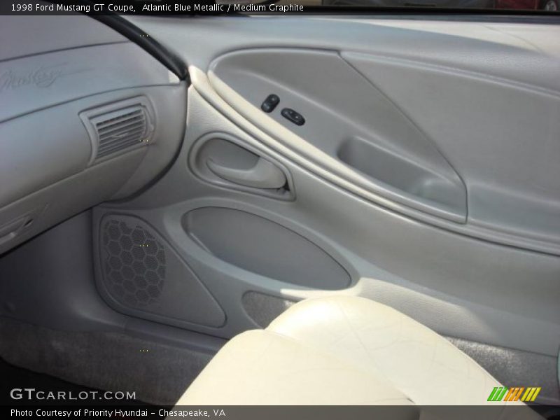 Atlantic Blue Metallic / Medium Graphite 1998 Ford Mustang GT Coupe