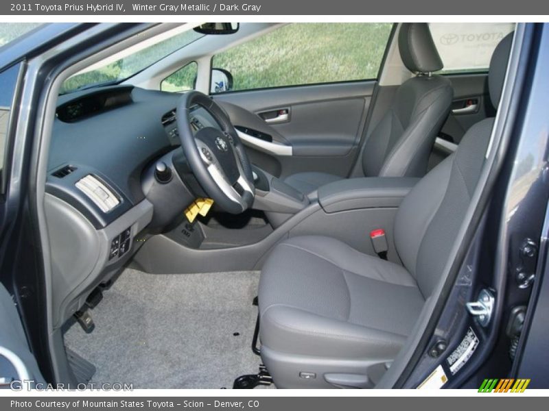 Winter Gray Metallic / Dark Gray 2011 Toyota Prius Hybrid IV