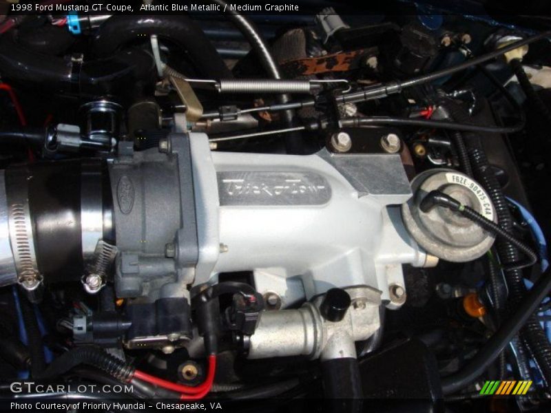 Atlantic Blue Metallic / Medium Graphite 1998 Ford Mustang GT Coupe