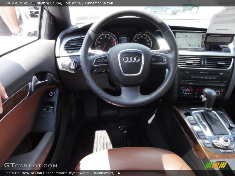 Ibis White / Cinnamon Brown 2009 Audi A5 3.2 quattro Coupe