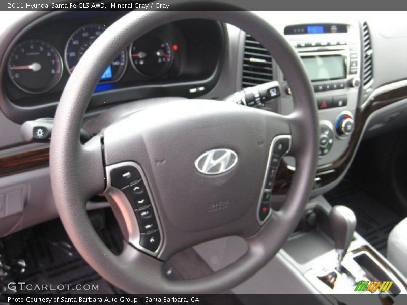 Mineral Gray / Gray 2011 Hyundai Santa Fe GLS AWD
