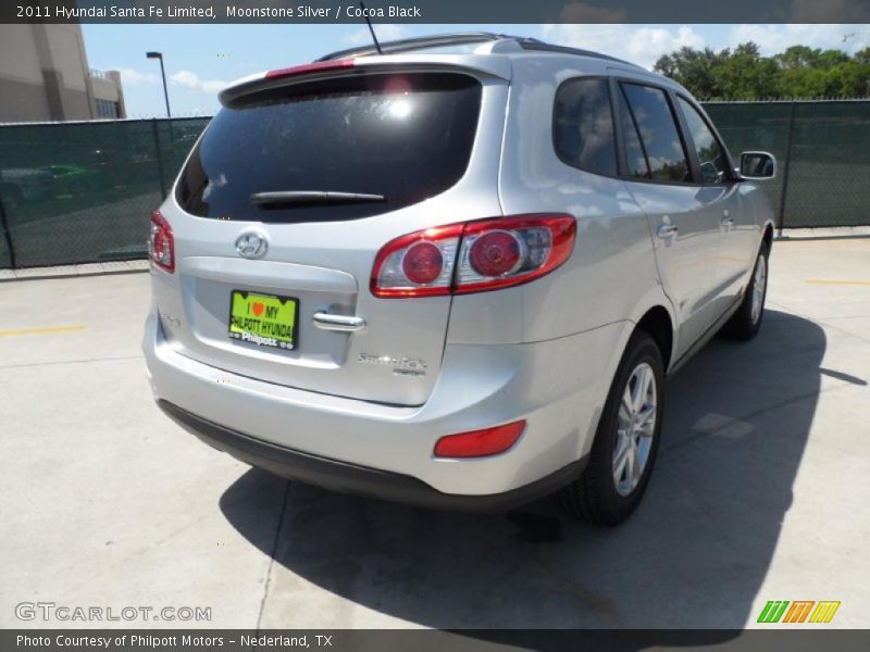 Moonstone Silver / Cocoa Black 2011 Hyundai Santa Fe Limited