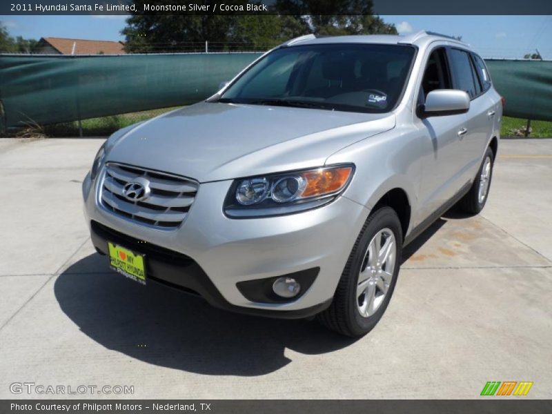 Moonstone Silver / Cocoa Black 2011 Hyundai Santa Fe Limited