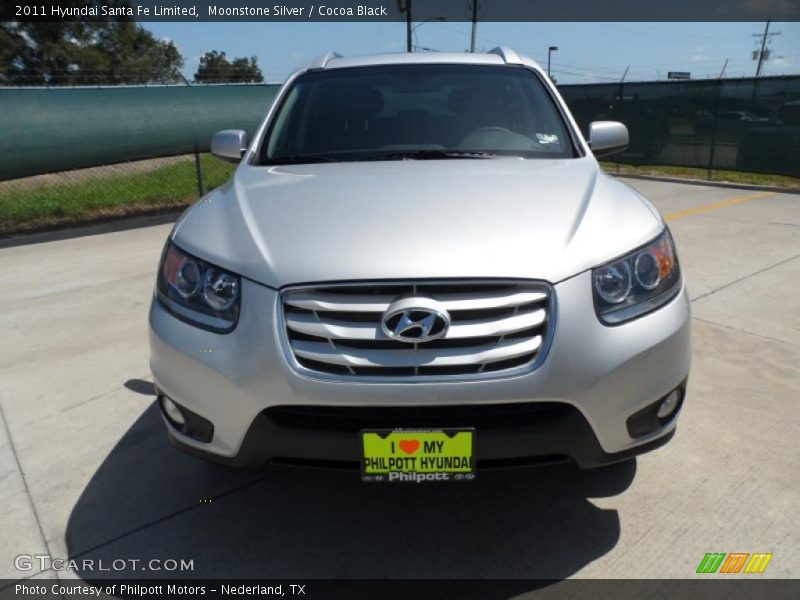 Moonstone Silver / Cocoa Black 2011 Hyundai Santa Fe Limited