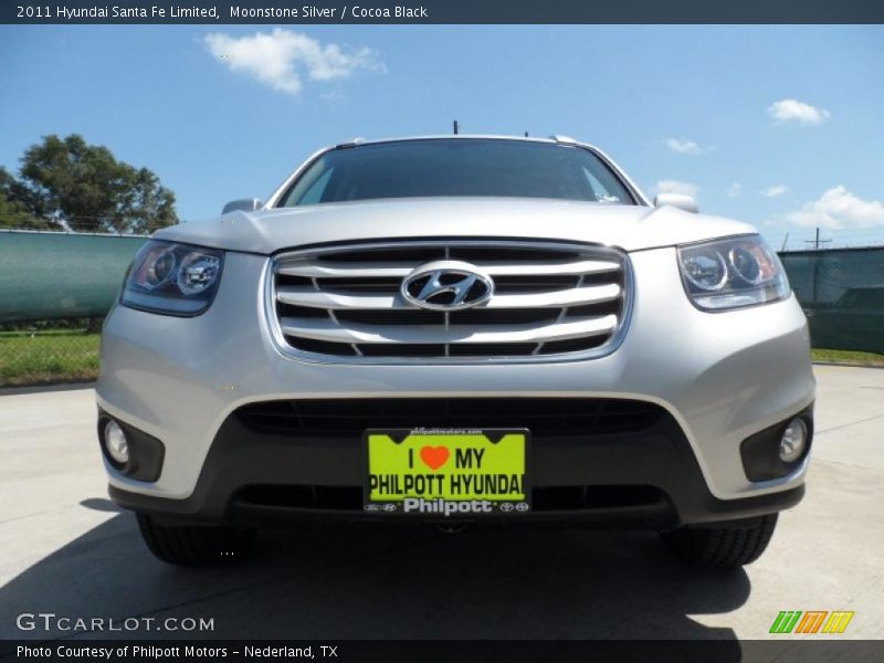 Moonstone Silver / Cocoa Black 2011 Hyundai Santa Fe Limited