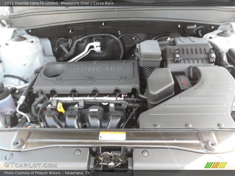 Moonstone Silver / Cocoa Black 2011 Hyundai Santa Fe Limited