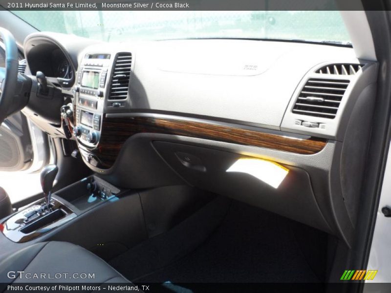 Moonstone Silver / Cocoa Black 2011 Hyundai Santa Fe Limited