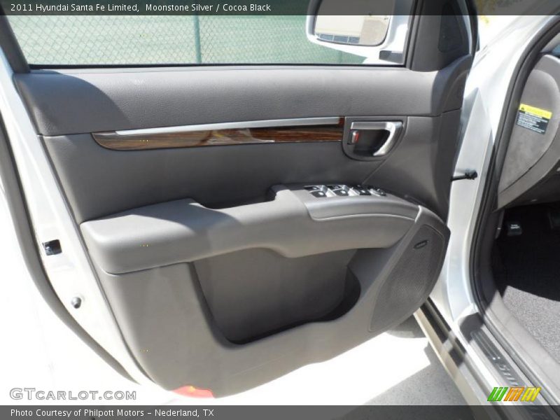 Moonstone Silver / Cocoa Black 2011 Hyundai Santa Fe Limited