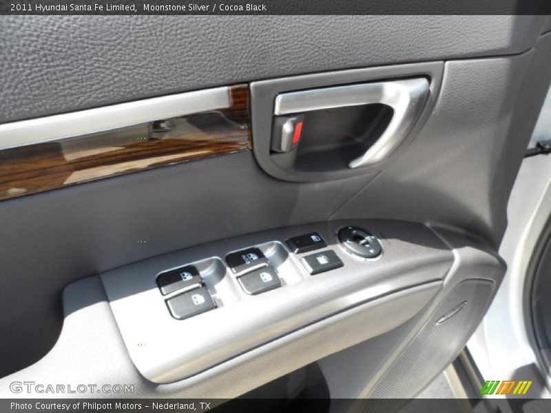 Moonstone Silver / Cocoa Black 2011 Hyundai Santa Fe Limited