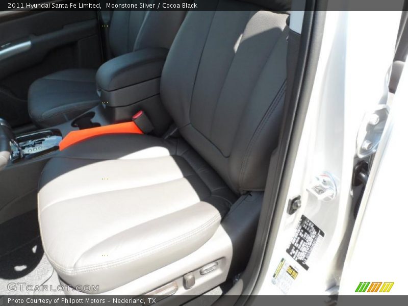Moonstone Silver / Cocoa Black 2011 Hyundai Santa Fe Limited