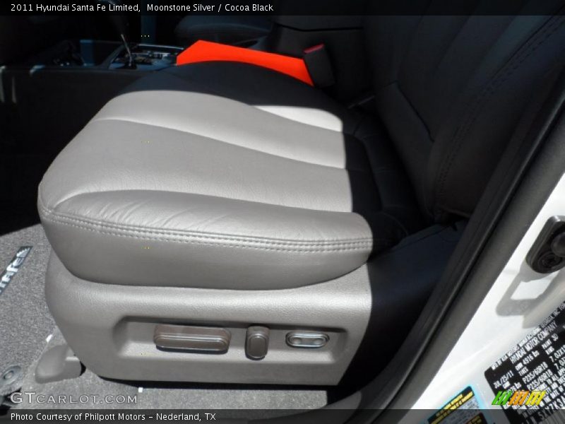 Moonstone Silver / Cocoa Black 2011 Hyundai Santa Fe Limited