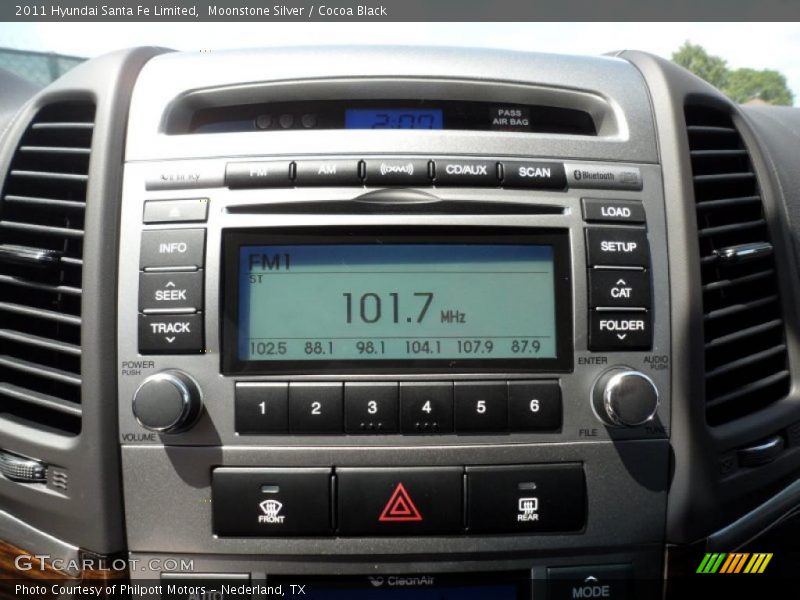 Moonstone Silver / Cocoa Black 2011 Hyundai Santa Fe Limited