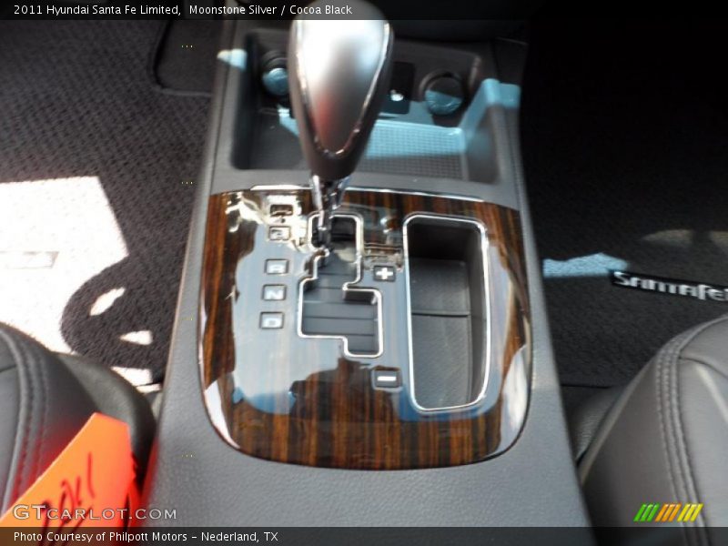 Moonstone Silver / Cocoa Black 2011 Hyundai Santa Fe Limited