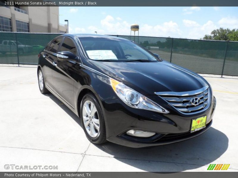 Midnight Black / Black 2011 Hyundai Sonata Limited