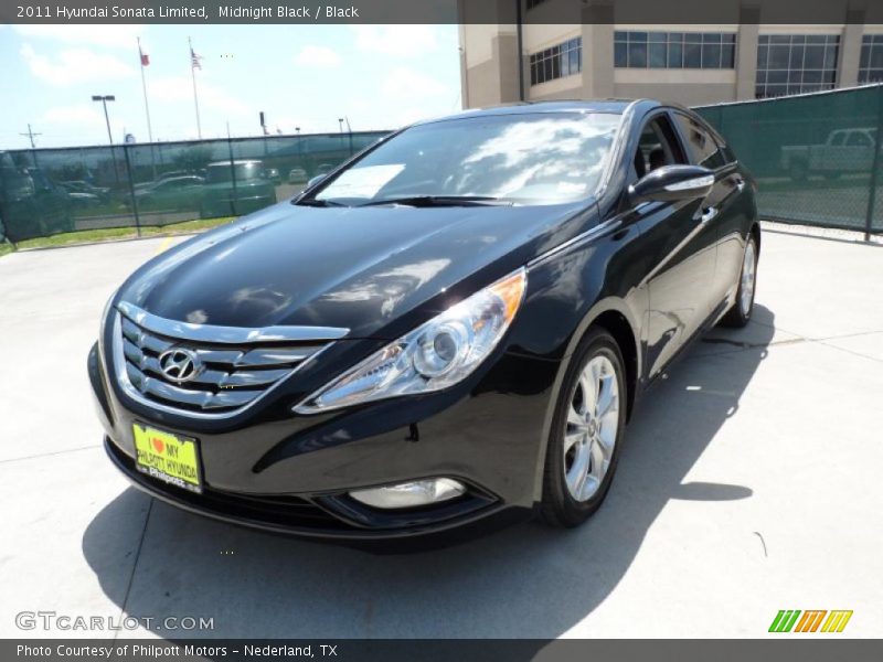 Midnight Black / Black 2011 Hyundai Sonata Limited
