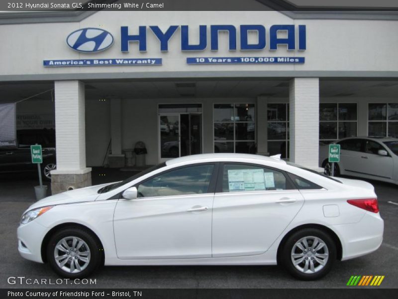 Shimmering White / Camel 2012 Hyundai Sonata GLS
