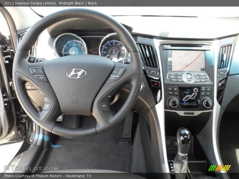Midnight Black / Black 2011 Hyundai Sonata Limited