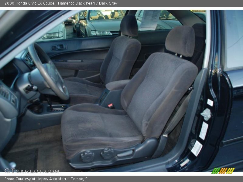 Flamenco Black Pearl / Dark Gray 2000 Honda Civic EX Coupe