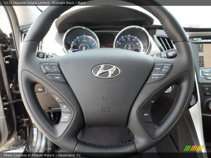 Midnight Black / Black 2011 Hyundai Sonata Limited