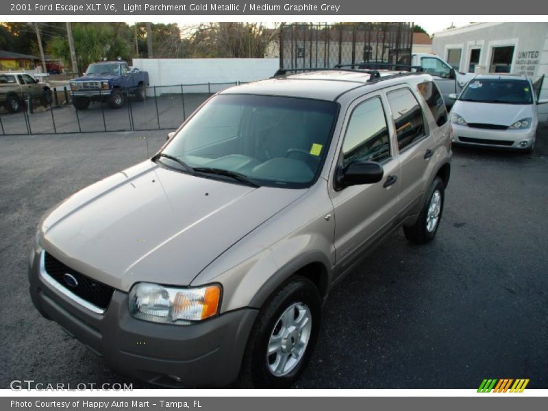 Light Parchment Gold Metallic / Medium Graphite Grey 2001 Ford Escape XLT V6