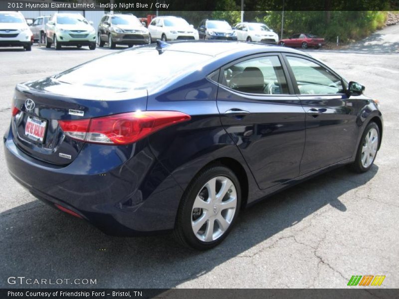 Indigo Night Blue / Gray 2012 Hyundai Elantra Limited