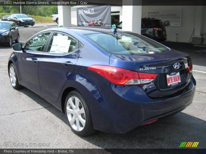 Indigo Night Blue / Gray 2012 Hyundai Elantra Limited