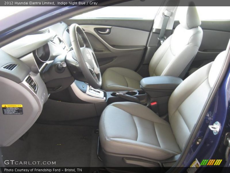 Indigo Night Blue / Gray 2012 Hyundai Elantra Limited
