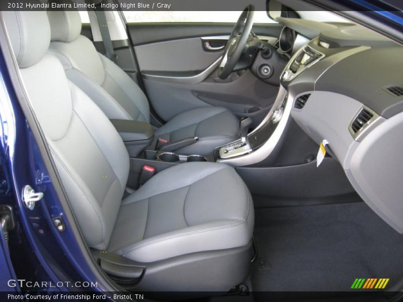 Indigo Night Blue / Gray 2012 Hyundai Elantra Limited