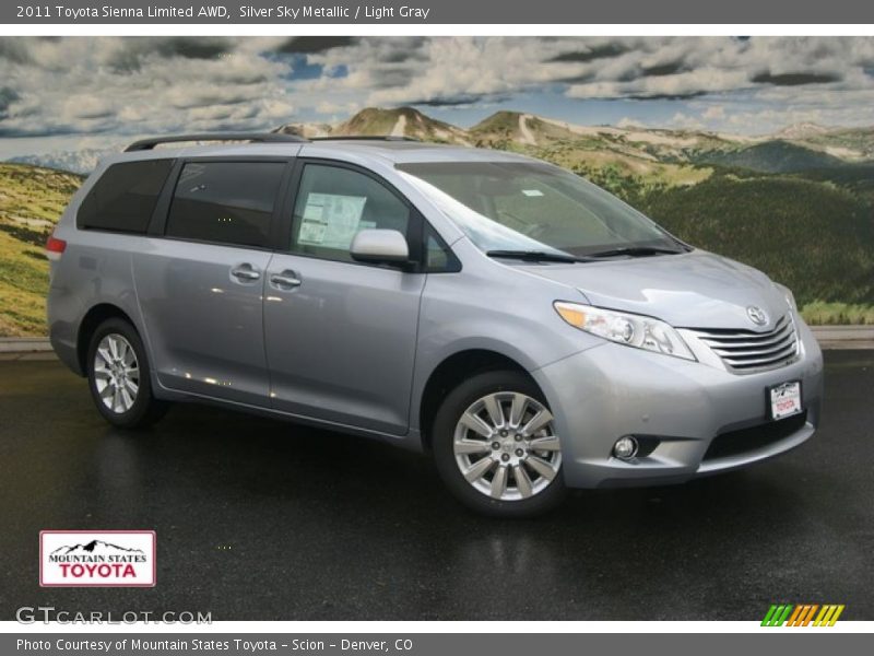 Silver Sky Metallic / Light Gray 2011 Toyota Sienna Limited AWD