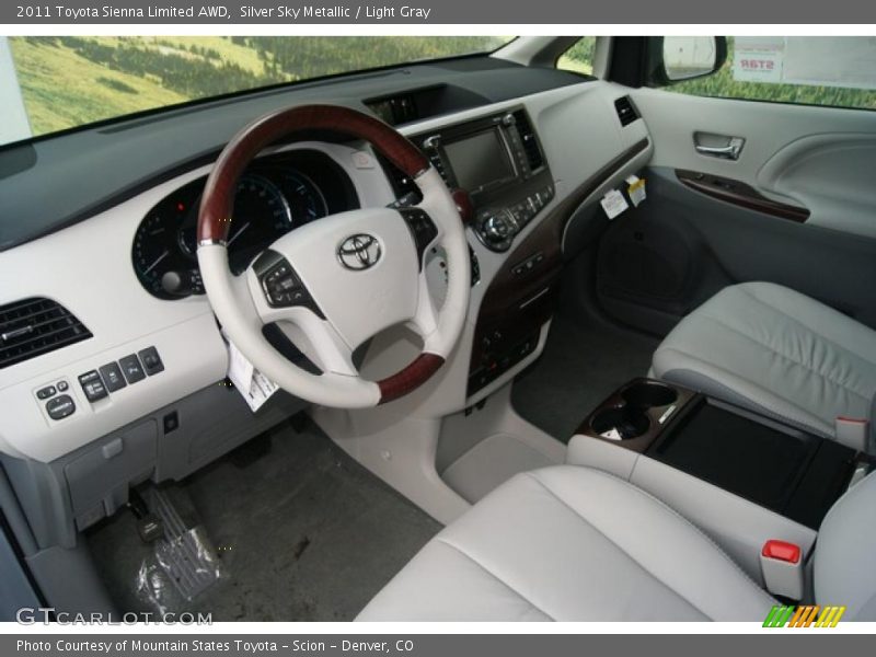 Silver Sky Metallic / Light Gray 2011 Toyota Sienna Limited AWD