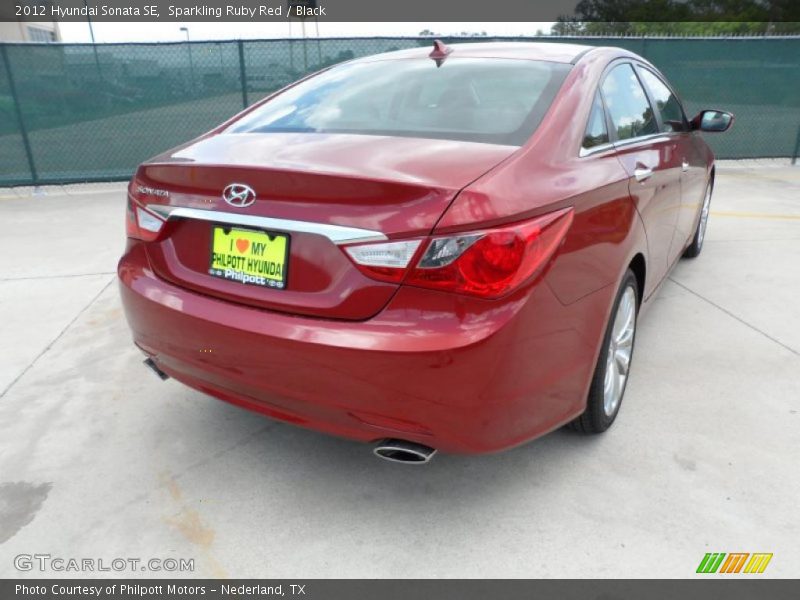 Sparkling Ruby Red / Black 2012 Hyundai Sonata SE