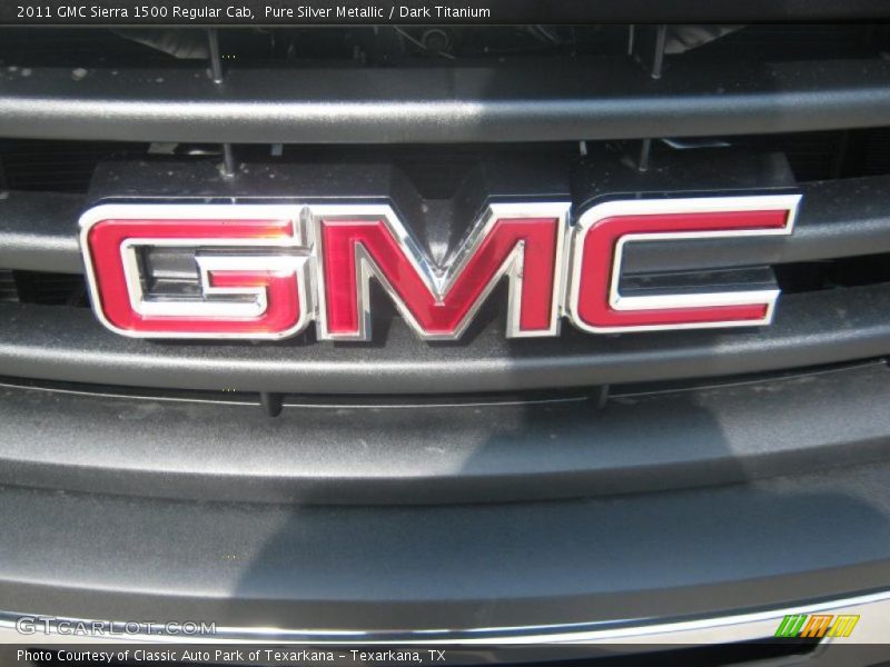 Pure Silver Metallic / Dark Titanium 2011 GMC Sierra 1500 Regular Cab