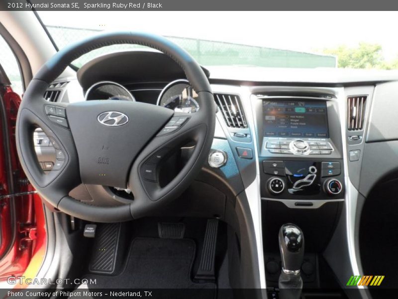 Sparkling Ruby Red / Black 2012 Hyundai Sonata SE