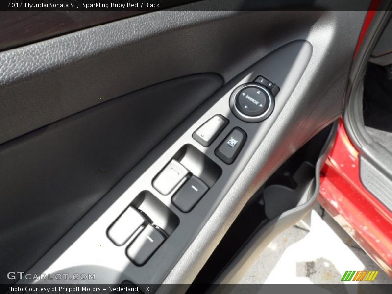 Sparkling Ruby Red / Black 2012 Hyundai Sonata SE