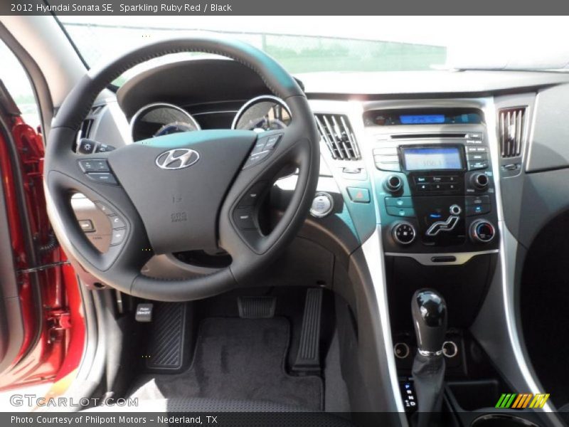 Sparkling Ruby Red / Black 2012 Hyundai Sonata SE