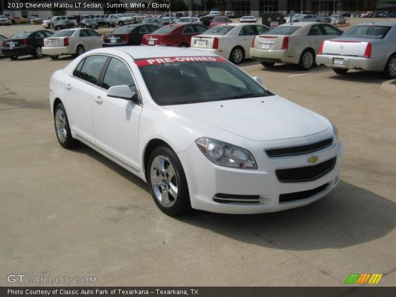 Summit White / Ebony 2010 Chevrolet Malibu LT Sedan
