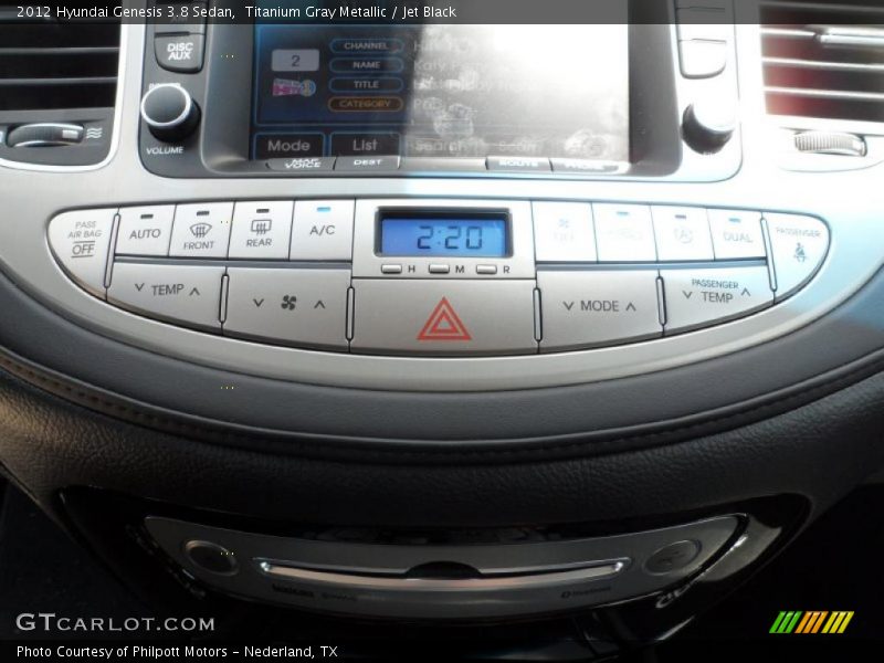 Controls of 2012 Genesis 3.8 Sedan