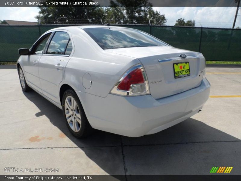 Oxford White / Charcoal Black 2007 Ford Fusion SEL