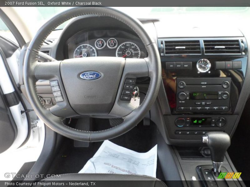 Oxford White / Charcoal Black 2007 Ford Fusion SEL
