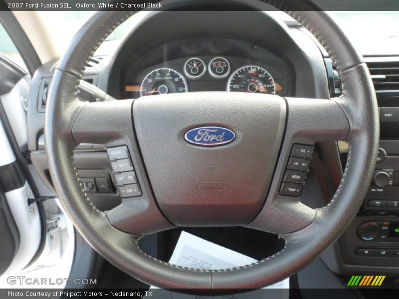 Oxford White / Charcoal Black 2007 Ford Fusion SEL