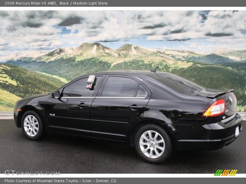 Black / Medium Light Stone 2008 Mercury Milan V6 AWD