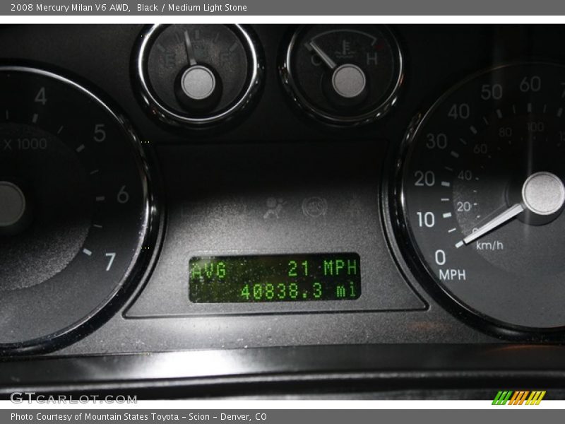 Black / Medium Light Stone 2008 Mercury Milan V6 AWD