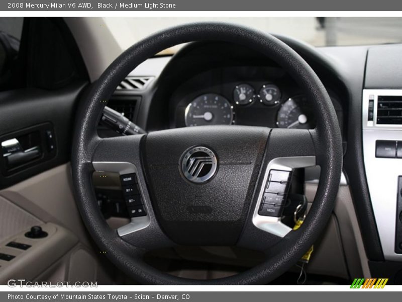Black / Medium Light Stone 2008 Mercury Milan V6 AWD