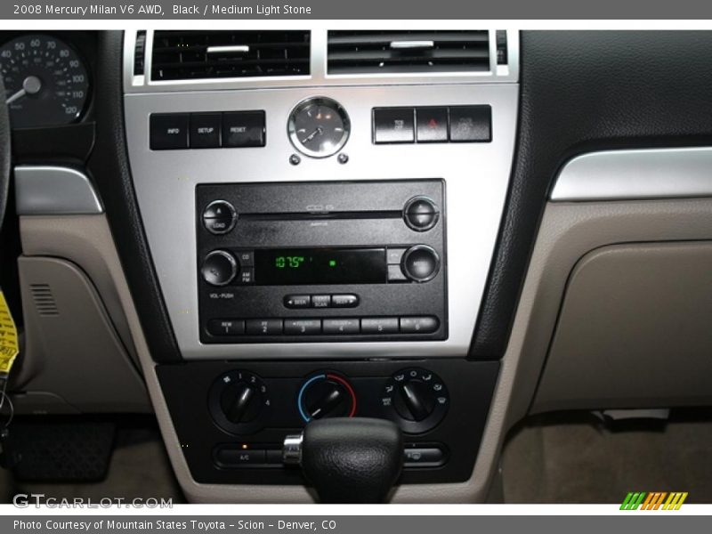 Black / Medium Light Stone 2008 Mercury Milan V6 AWD