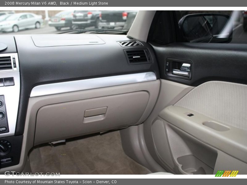 Black / Medium Light Stone 2008 Mercury Milan V6 AWD