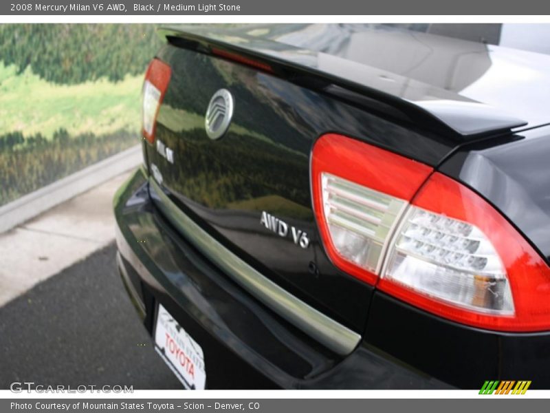 Black / Medium Light Stone 2008 Mercury Milan V6 AWD