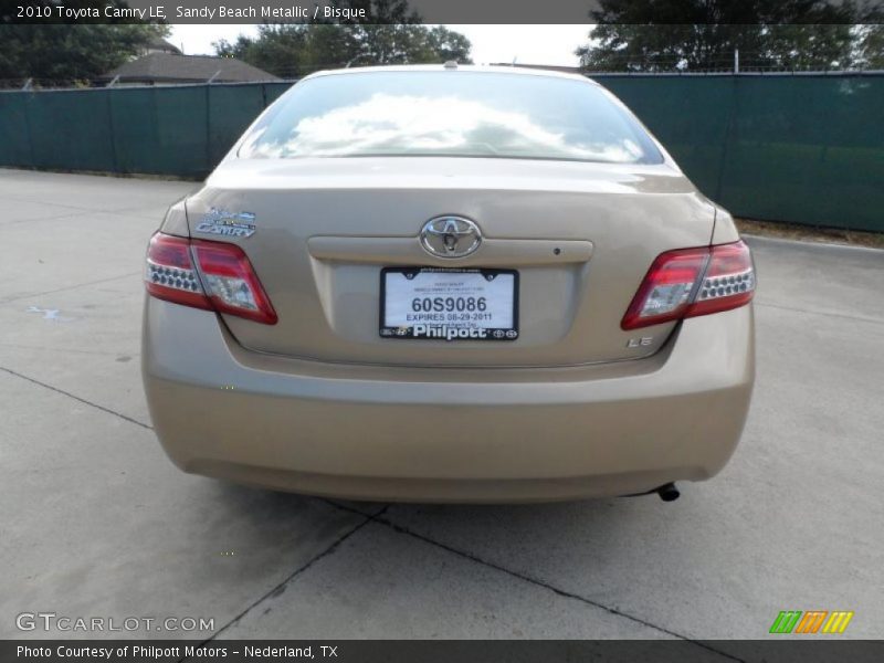 Sandy Beach Metallic / Bisque 2010 Toyota Camry LE