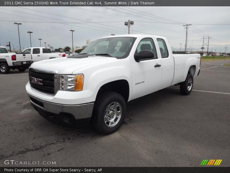 Summit White / Dark Titanium 2011 GMC Sierra 2500HD Work Truck Extended Cab 4x4
