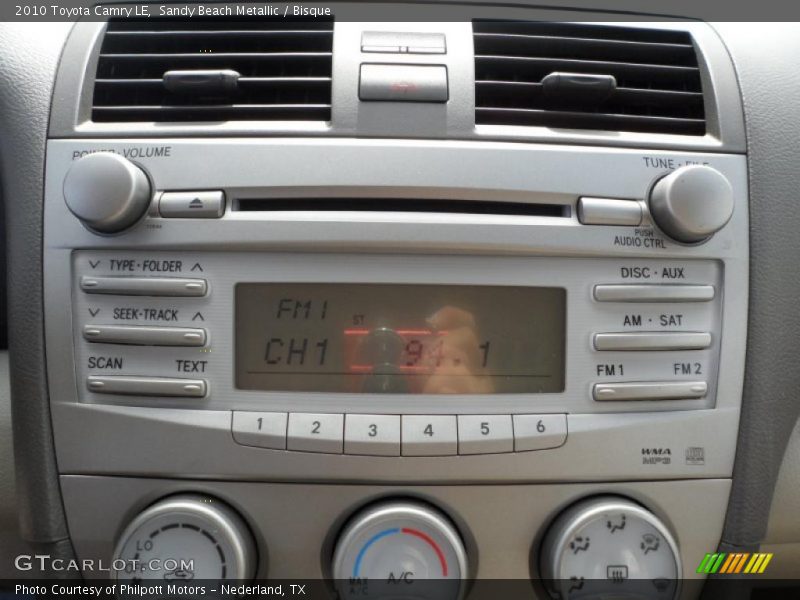 Sandy Beach Metallic / Bisque 2010 Toyota Camry LE